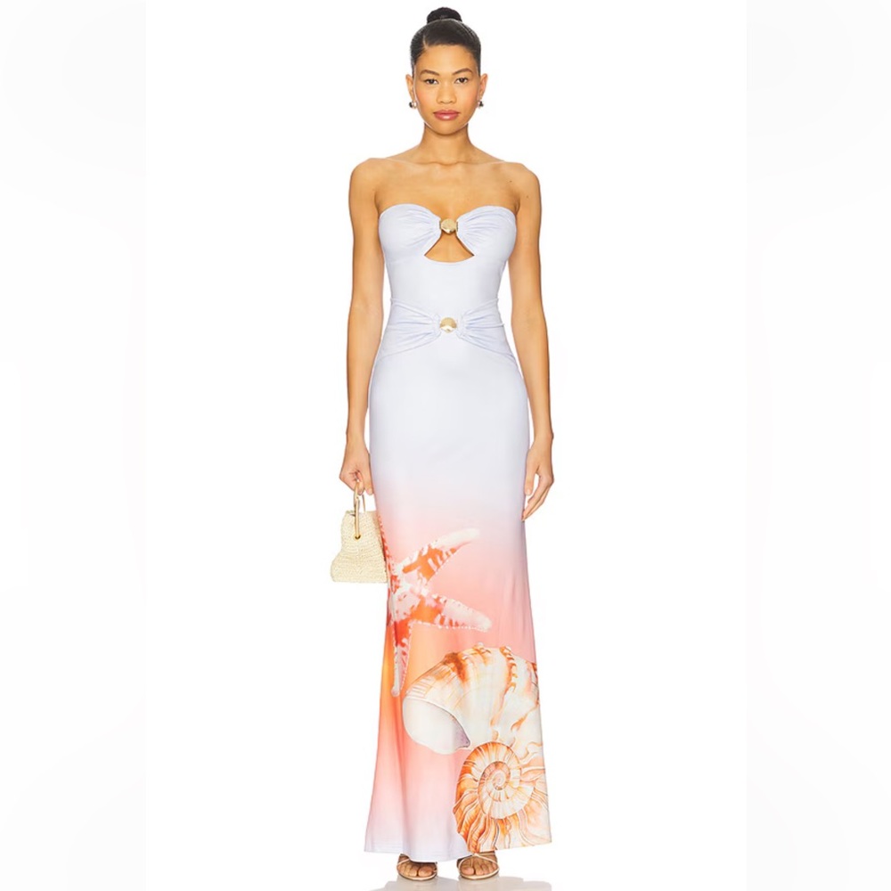 Kleo Maxi Dress in Ice Blue Seashell Ombre
Runaway The Label